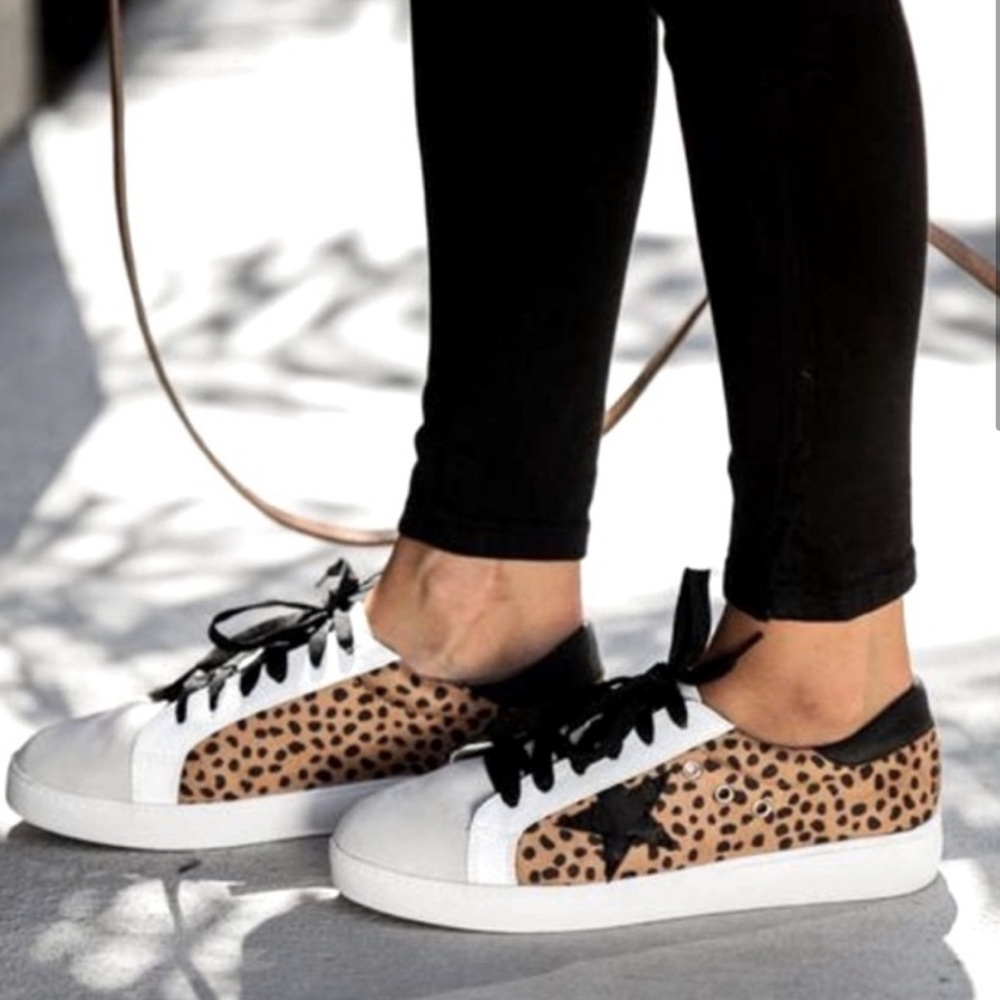 Vici Dash Faux Suede Marcie Cheetah Sneakers